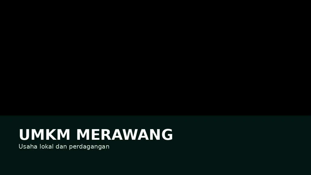 Ilustrasi UMKM & usaha warga Desa Merawang